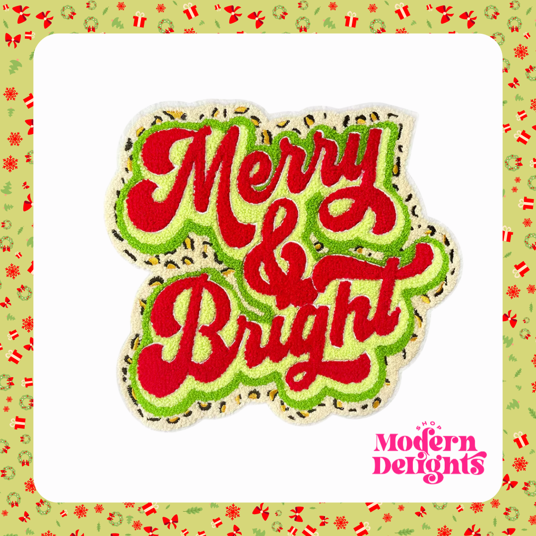 Merry & Bright Chenille Patch