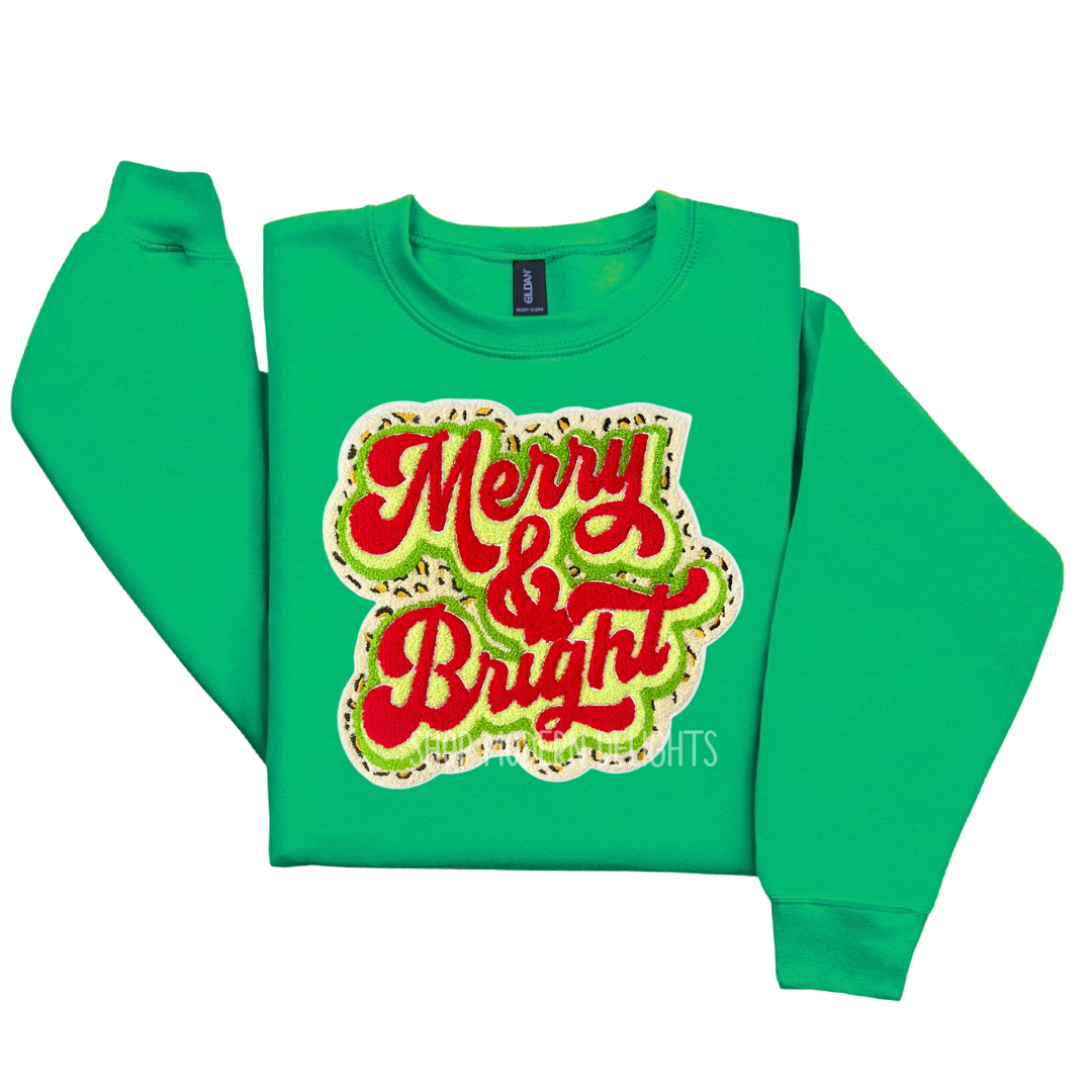 Merry & Bright Patch Crewneck