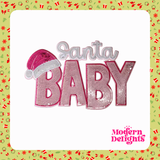 Santa Baby Chenille Sequin Patch